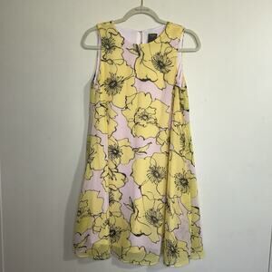 Taylor Floral Sleeveless Floral Chiffon Shift Dress Size 8